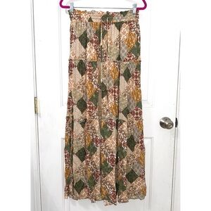 Bohme Patchwork Maxi Skirt, a bohemian-style tiered skirt